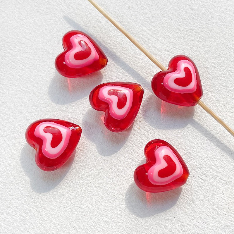 Love-Themed Hand-Painted Beads
