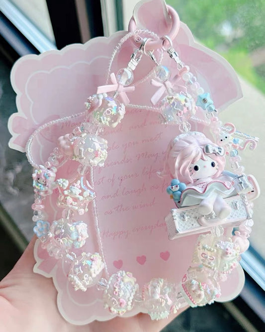 Cute Girl Handmade Keychain