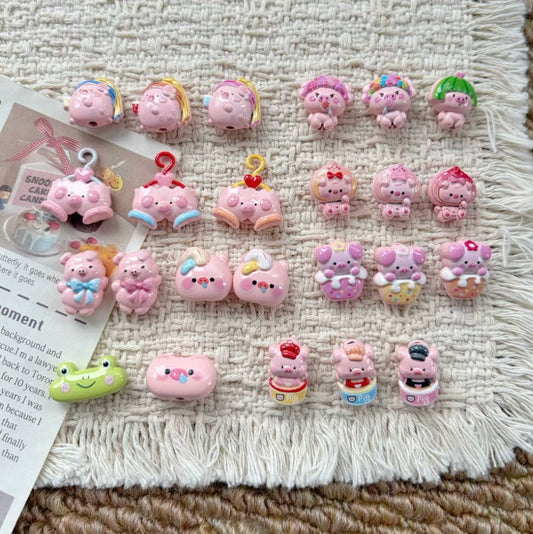 Cute Pig Alloy Beads