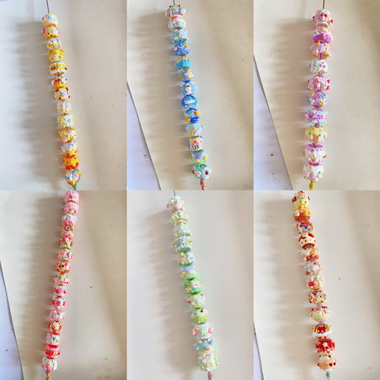 Hand-Painted Beads In Lovely Colors