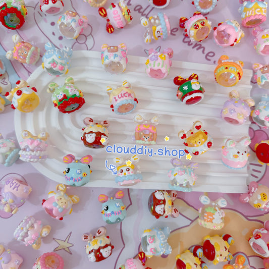 Milk Carton Hand-Painted Beads