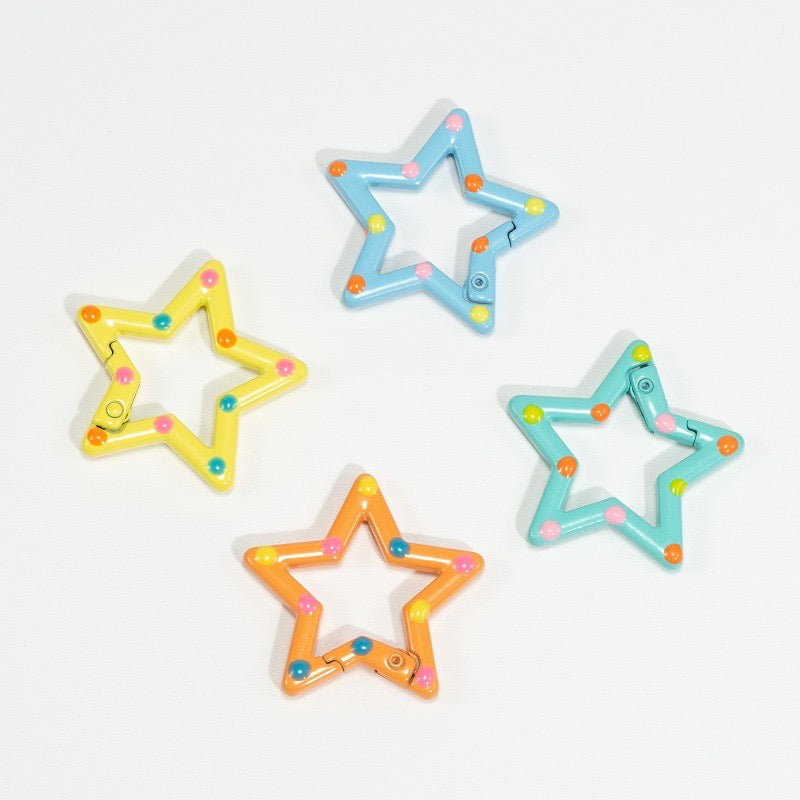 Hand-Painted Star Keychain