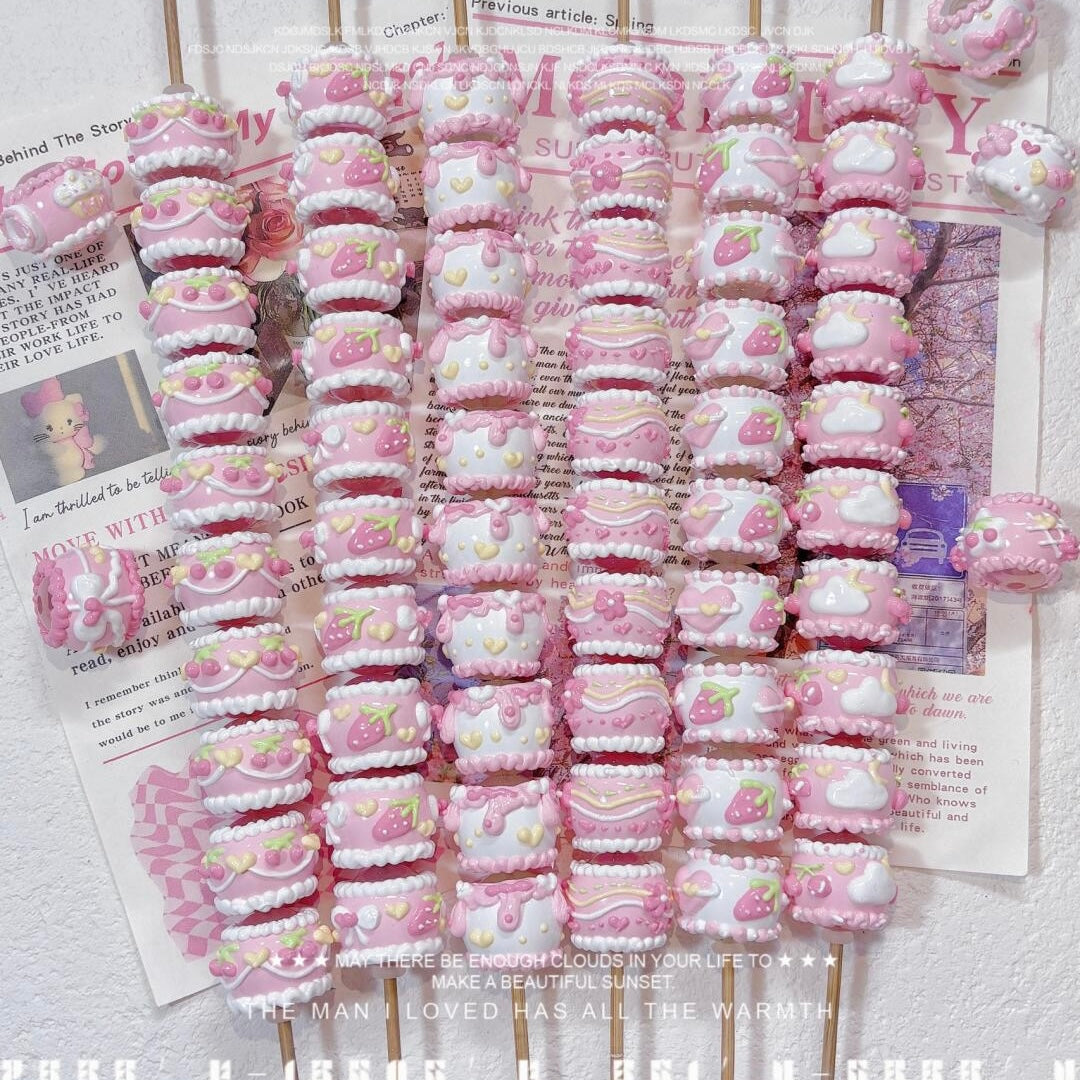 Strawberry Hand-Painted Bead