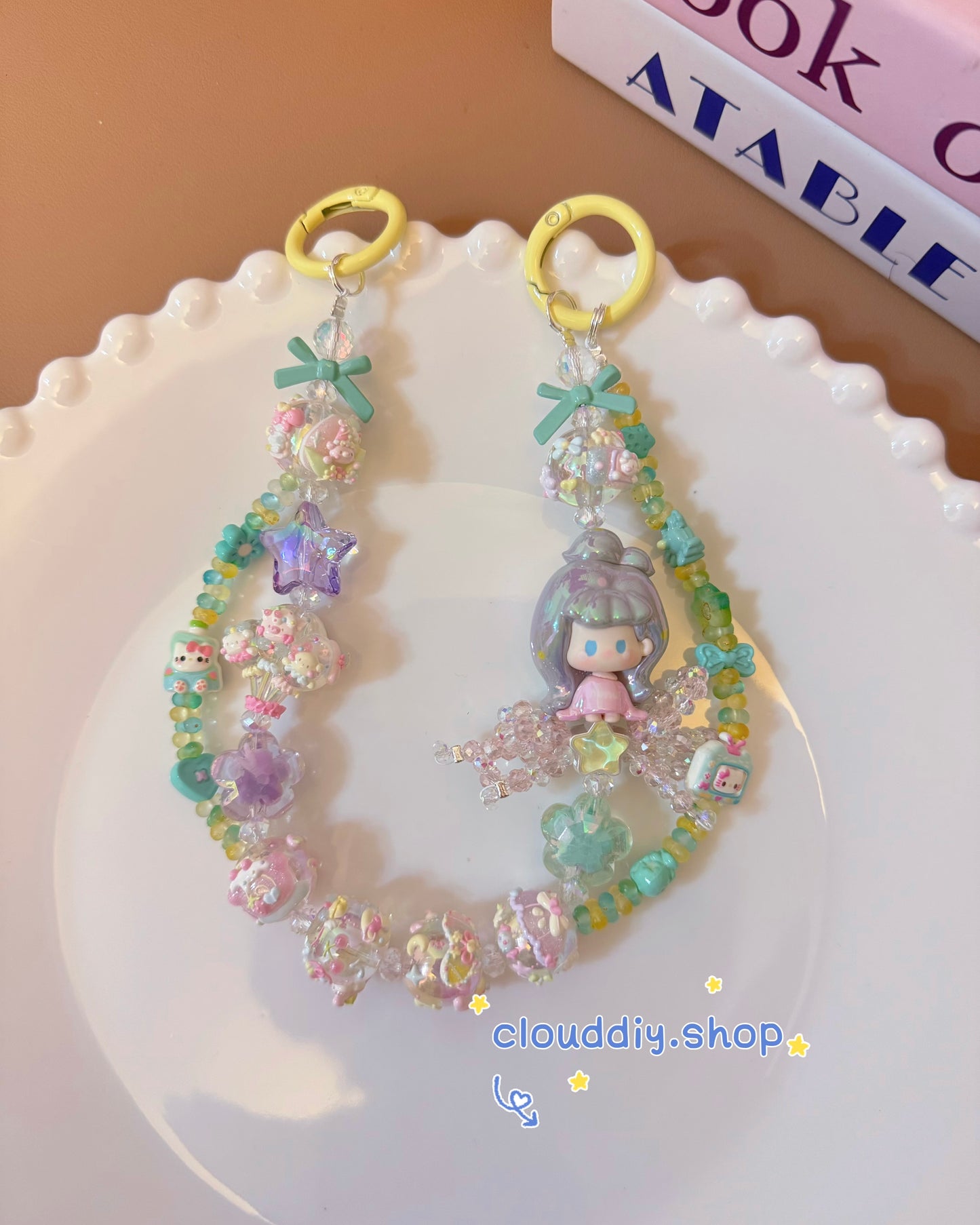 Cute Girl Handmade Keychain