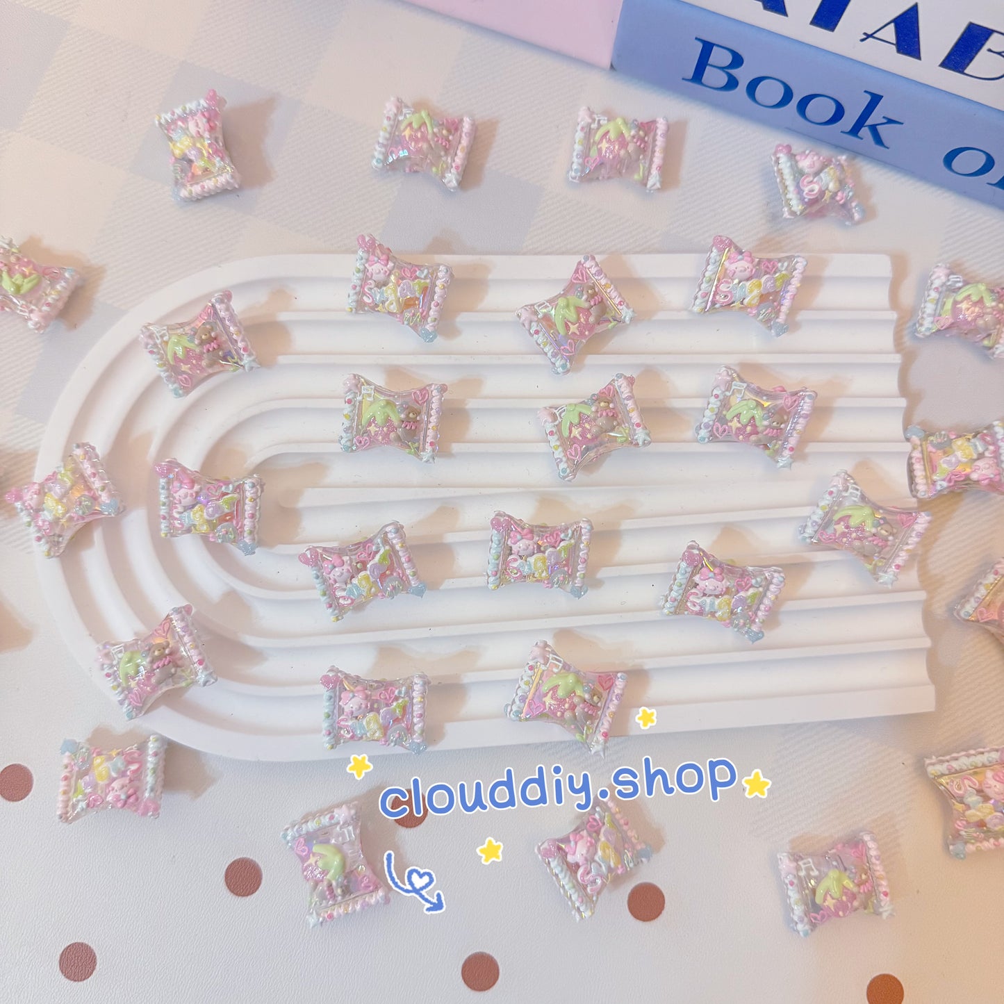 Candy Macaron Hand-Painted Beads