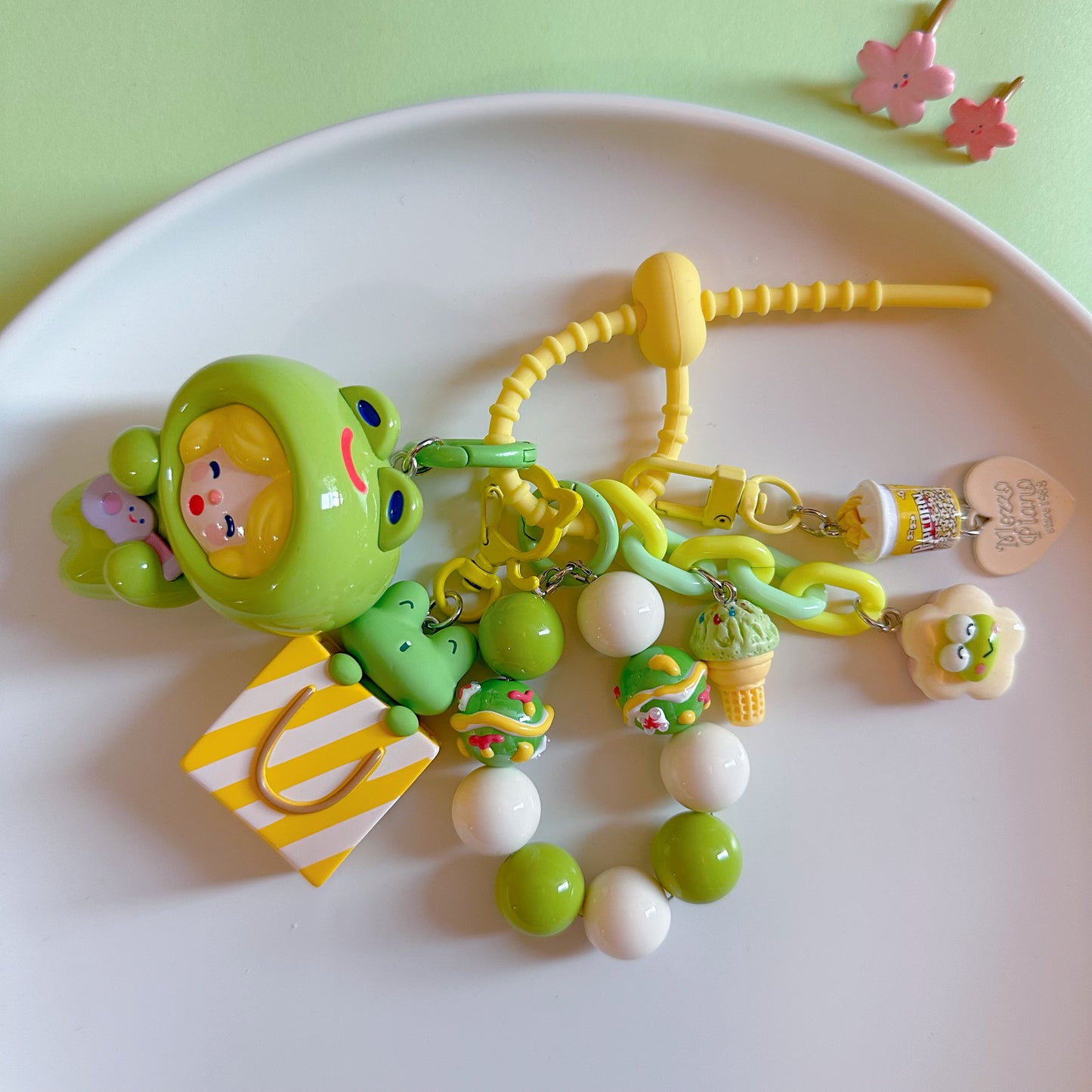 Cute Frog-Shaped Handmade Keychain
