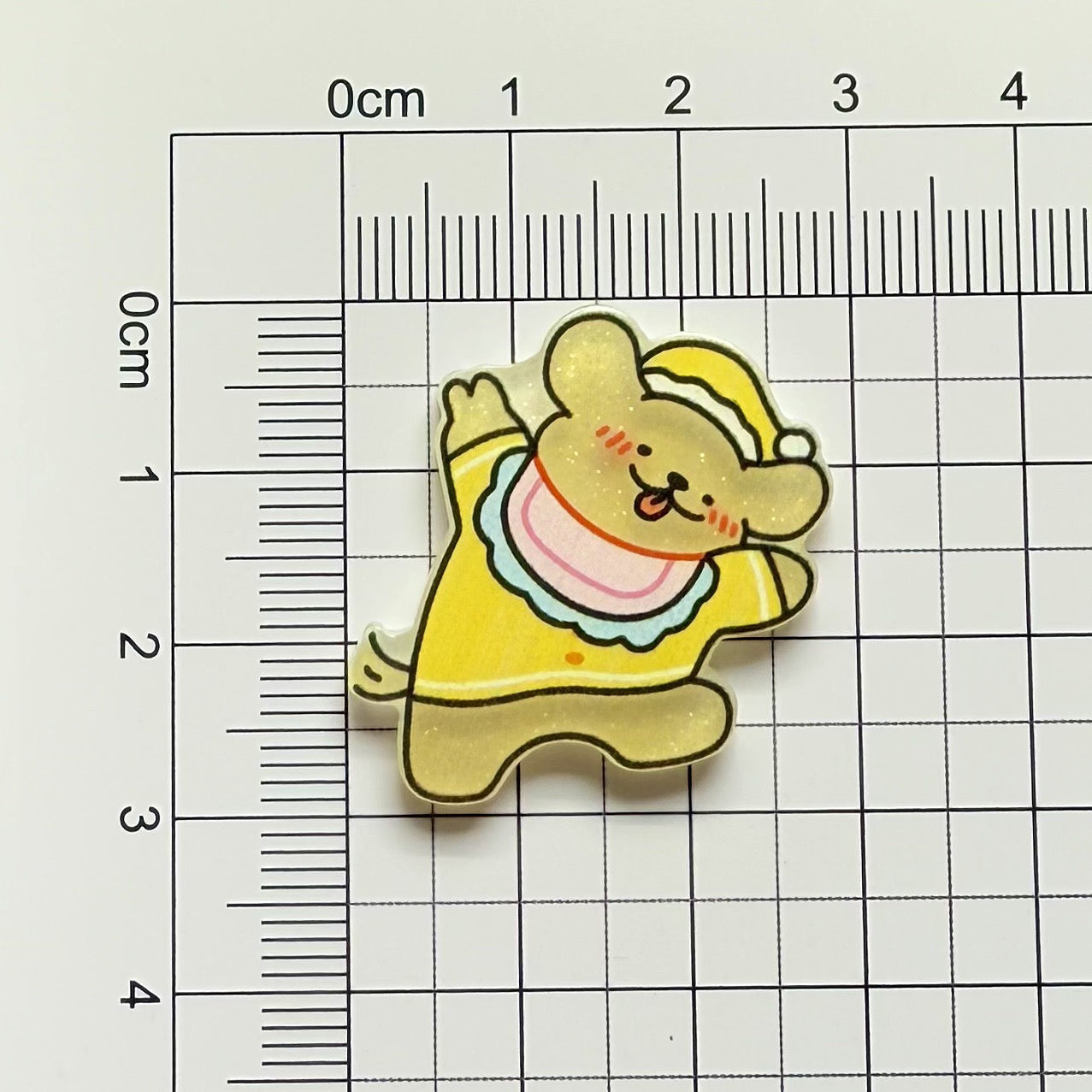 Line-Drawn Puppy Acrylic Patch