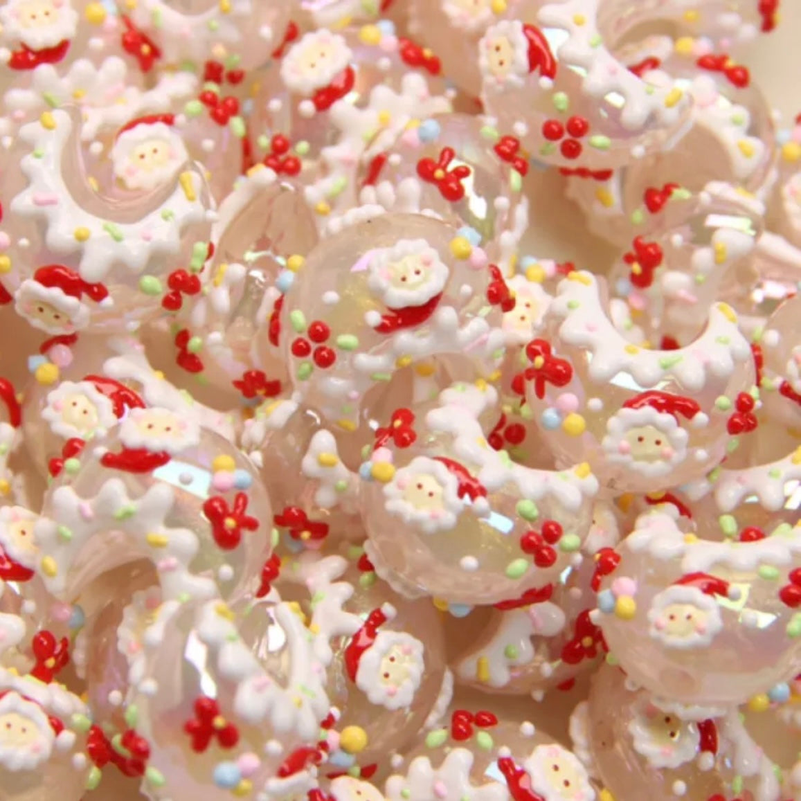 Hand-Painted Beads For Christmas Tree