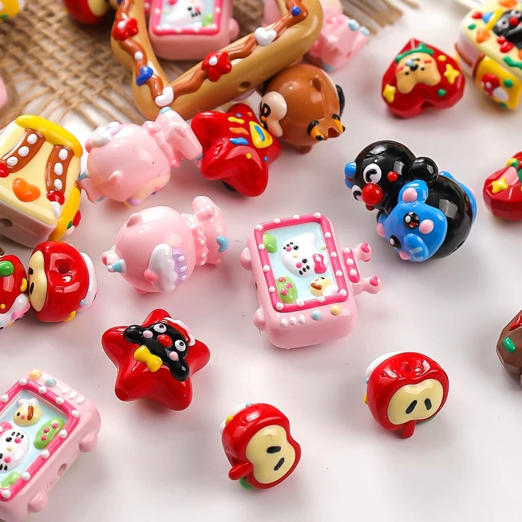 Cute Hand-Painted Beads