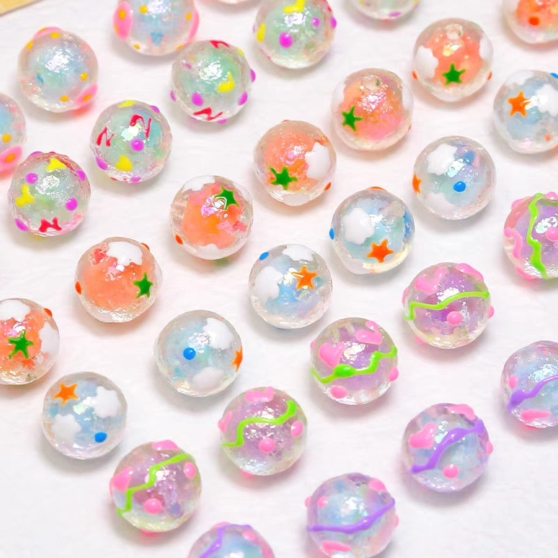 Cute Hand-Painted Beads