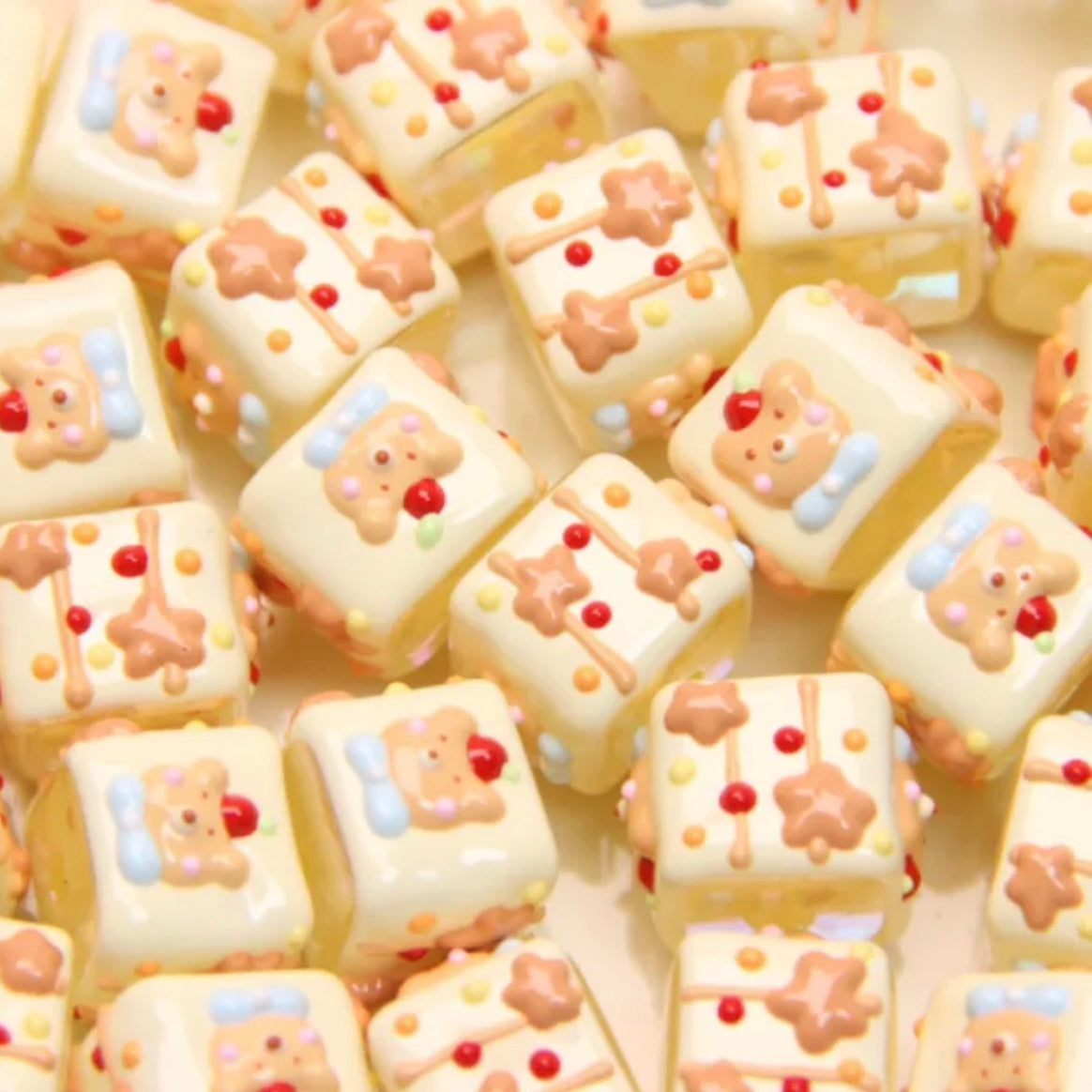 Hand-Painted Beads For Christmas Tree