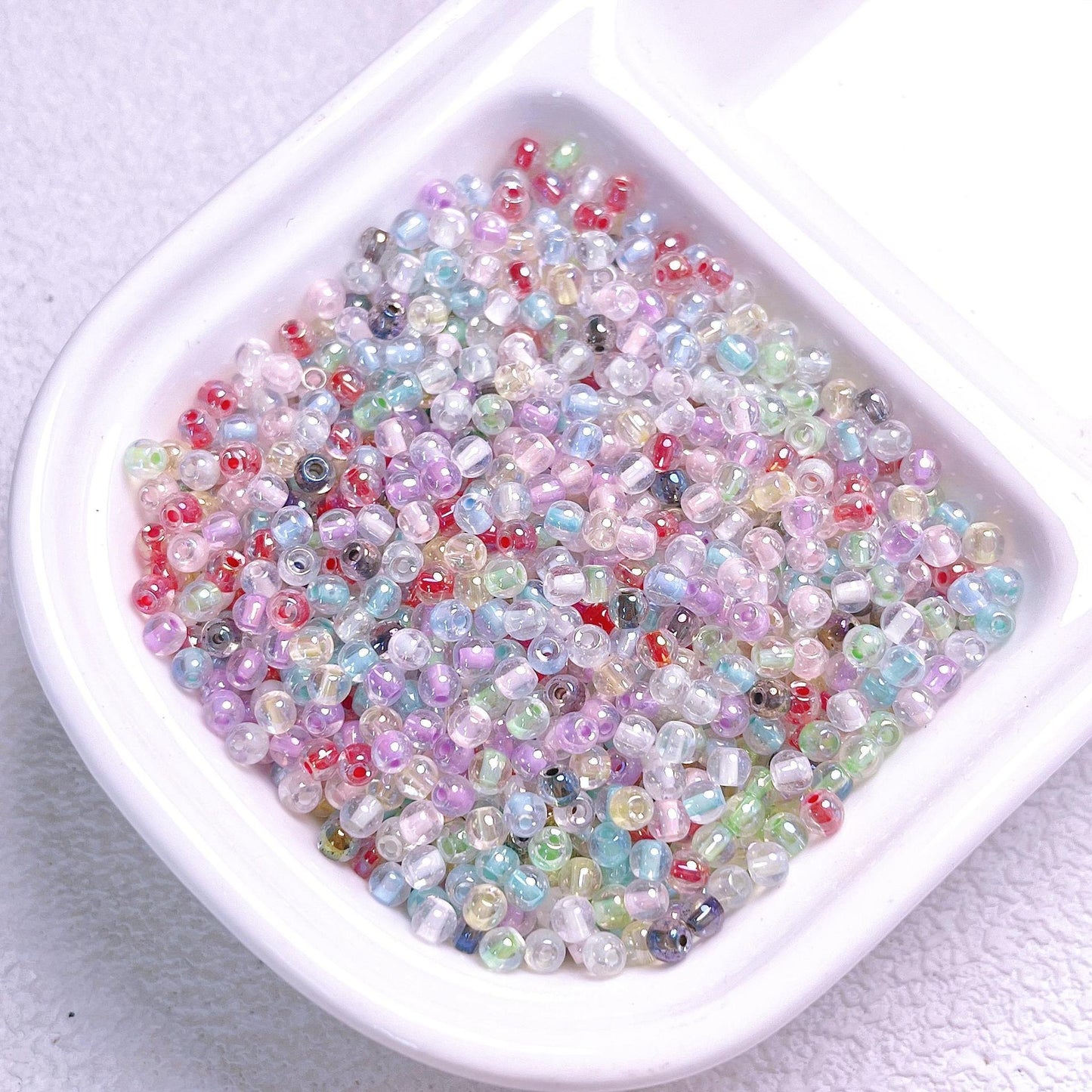 3MM Colorful Glass Rice Beads