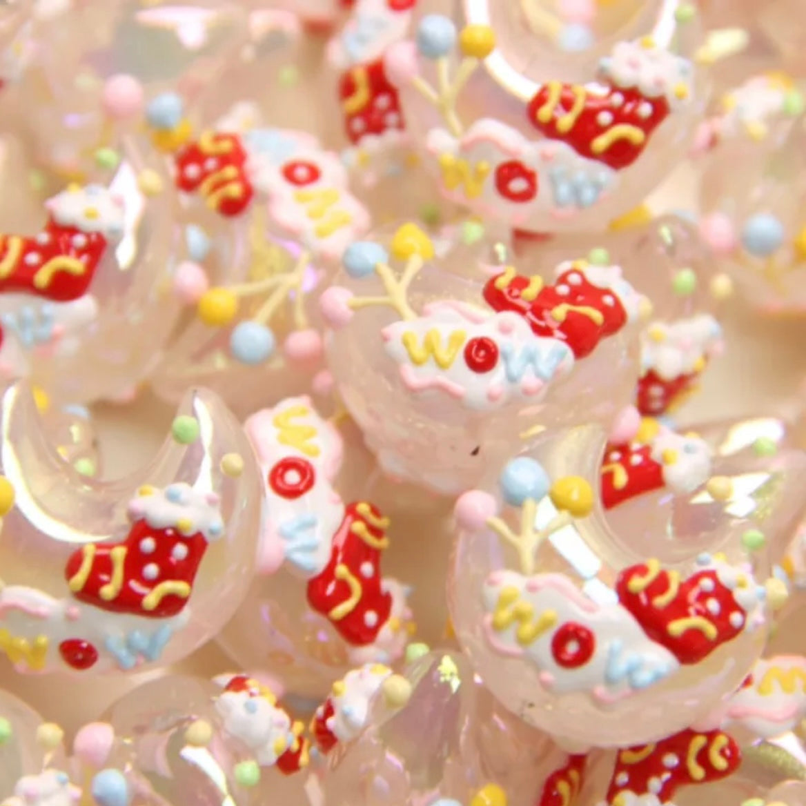 Hand-Painted Beads For Christmas Tree