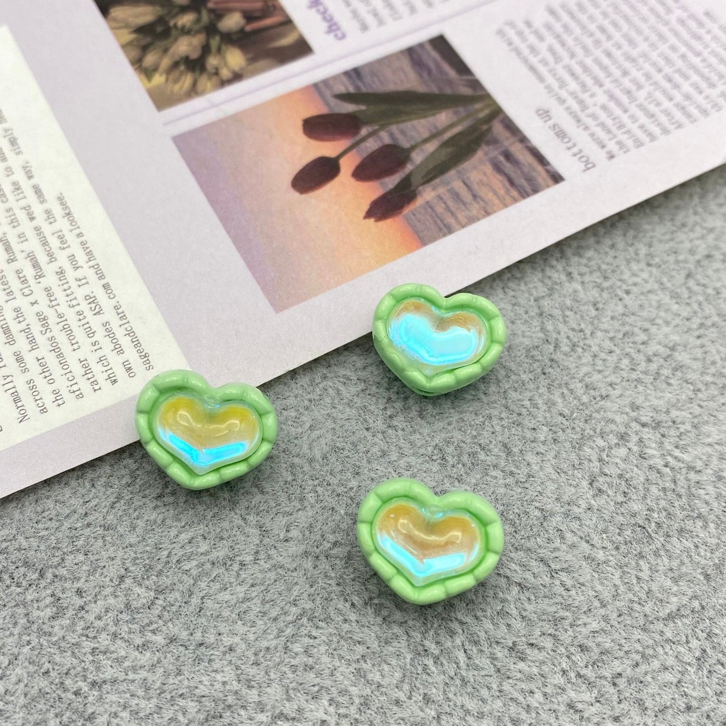 Heart Alloy Four-Way Bead