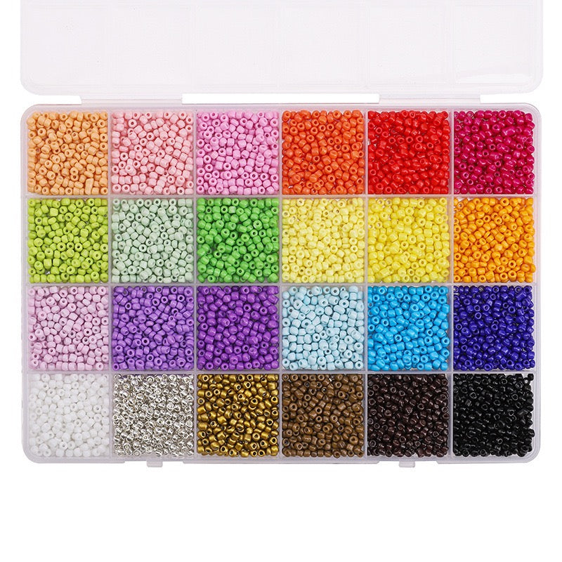 24-Grid 3mm Seed Beads Set