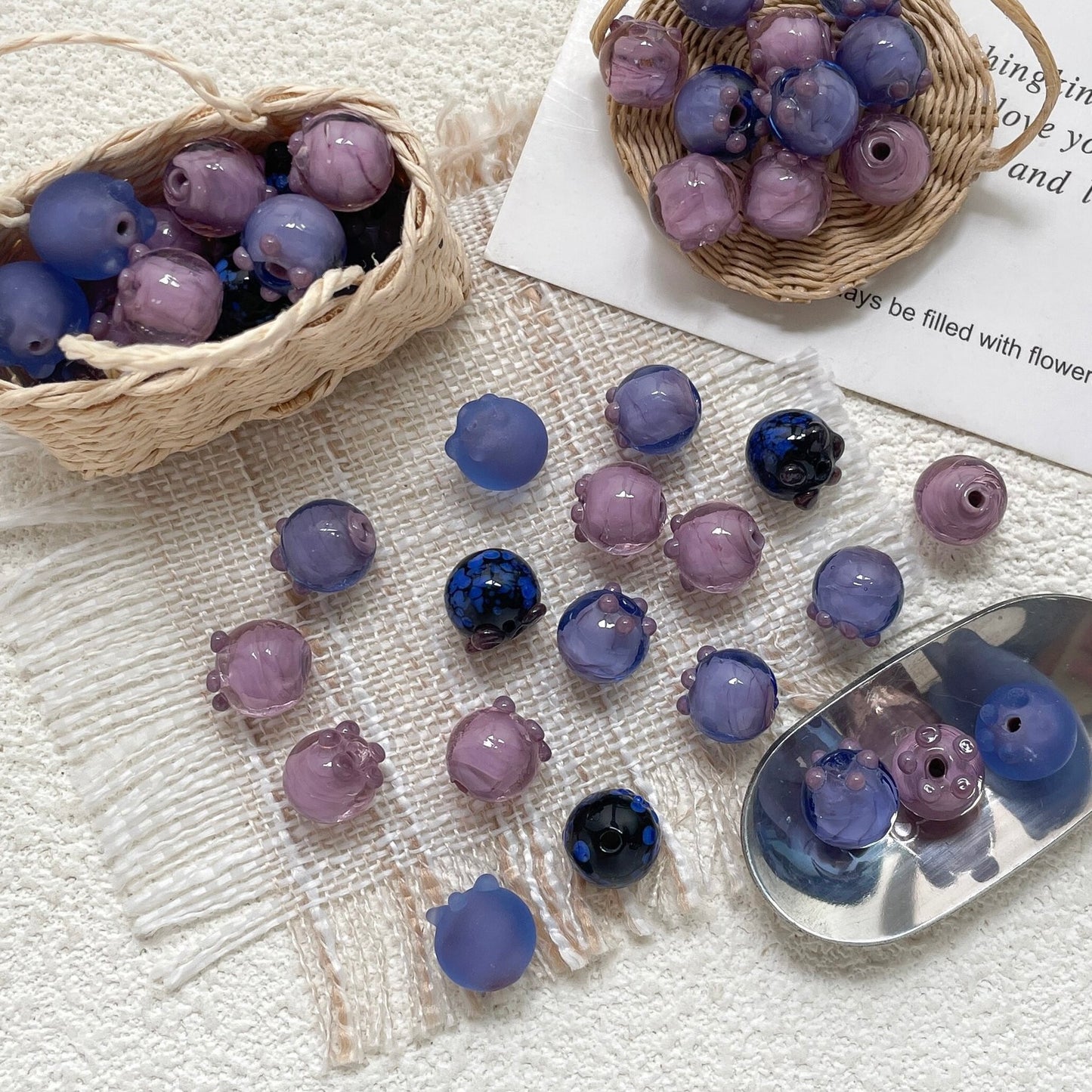 Blueberry‑Shaped Hole‑Drilled Beads