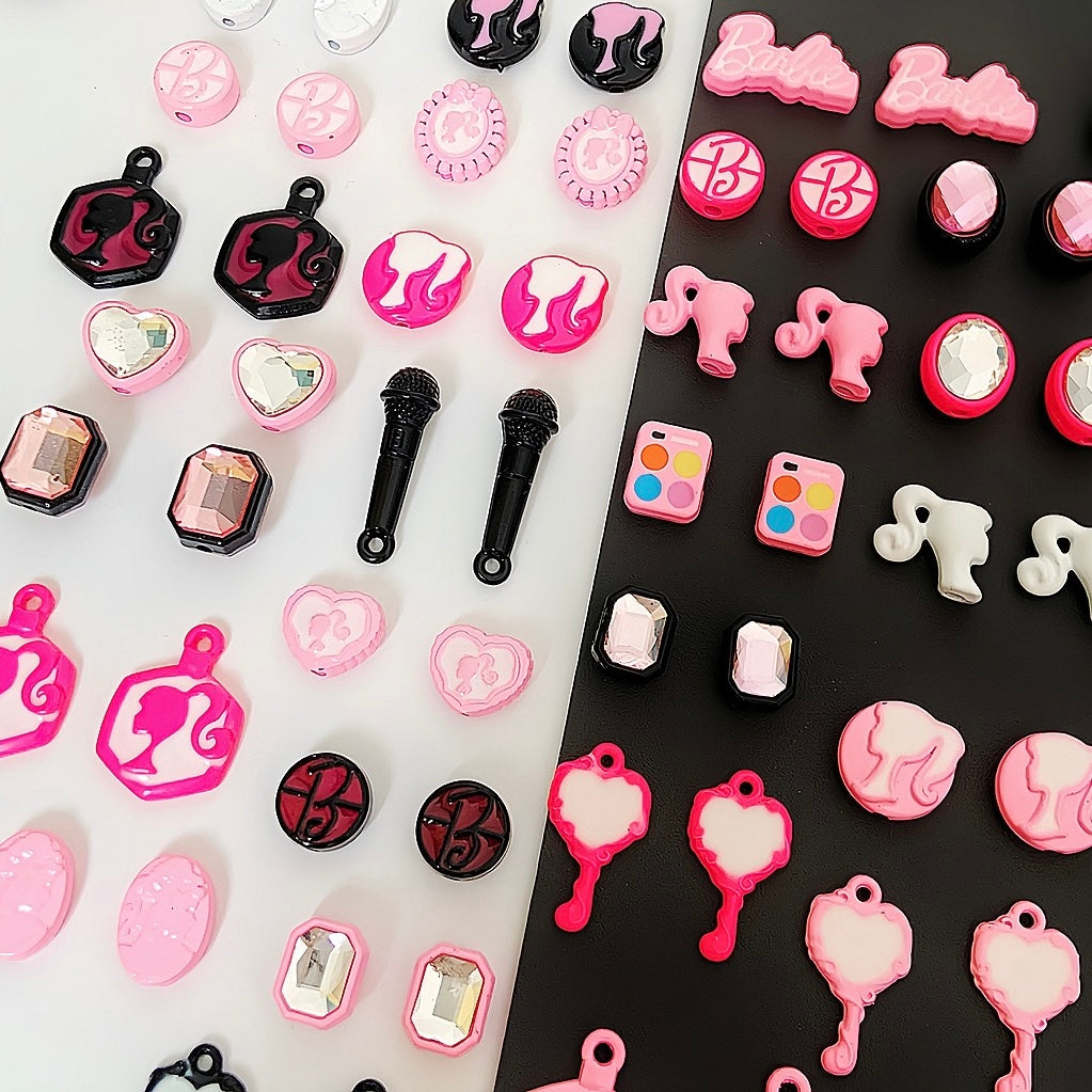 Pink Princess Alloy Beads