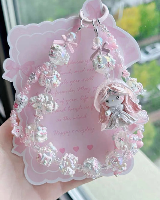 Cute Girl Handmade Keychain