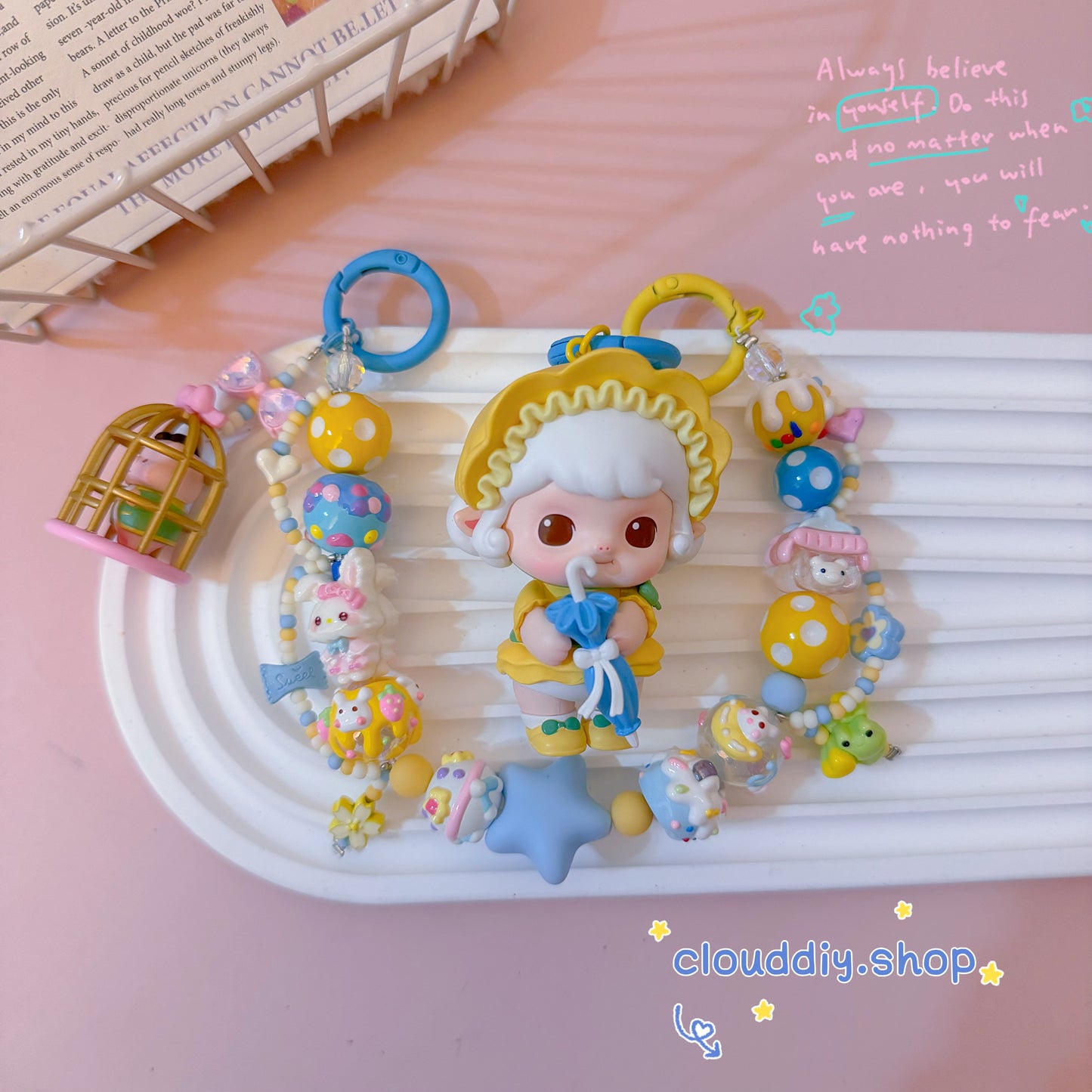 Cute Girl Handmade Keychain