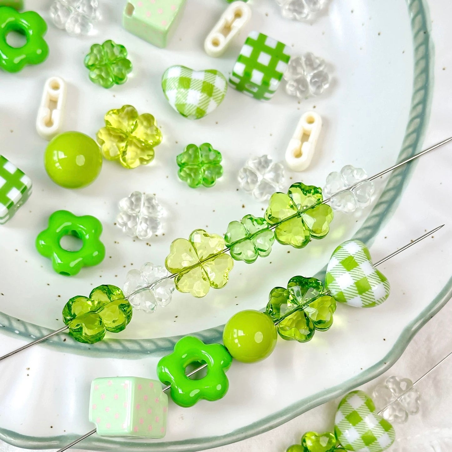 Green-Colored Beads