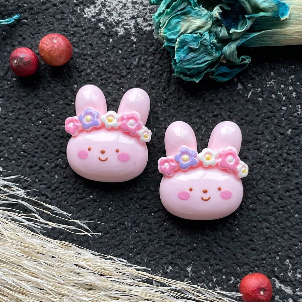 Cute Bunny Girl Resin Charms