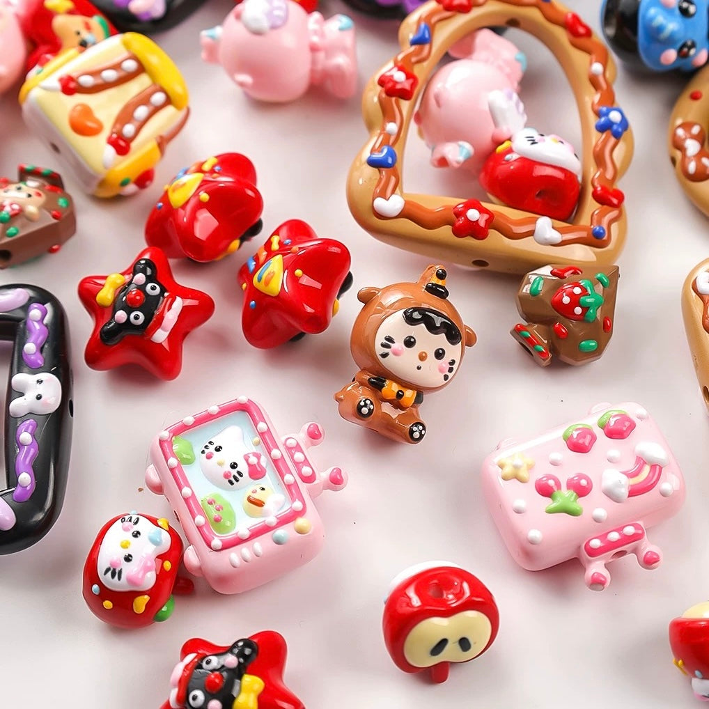 Cute Hand-Painted Beads