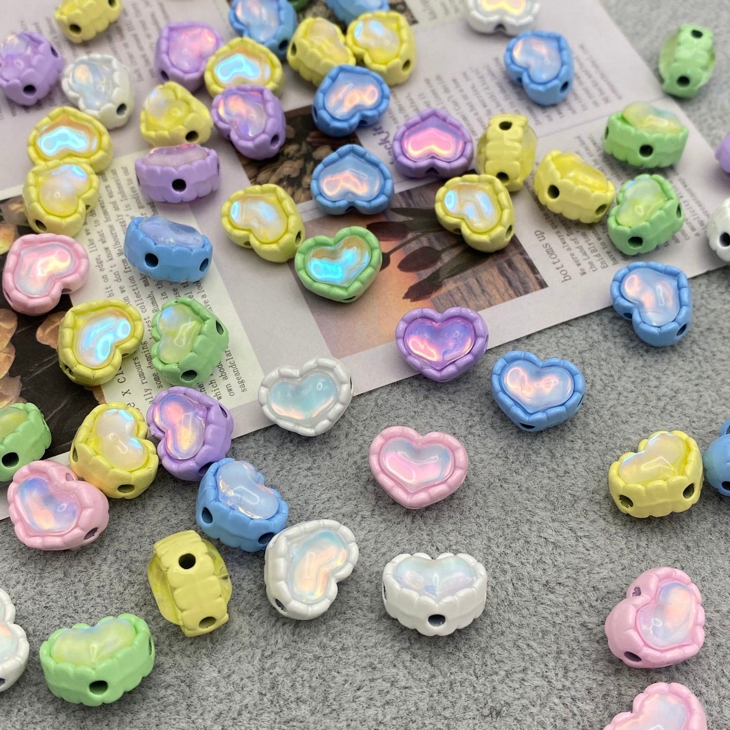 Heart Alloy Four-Way Bead