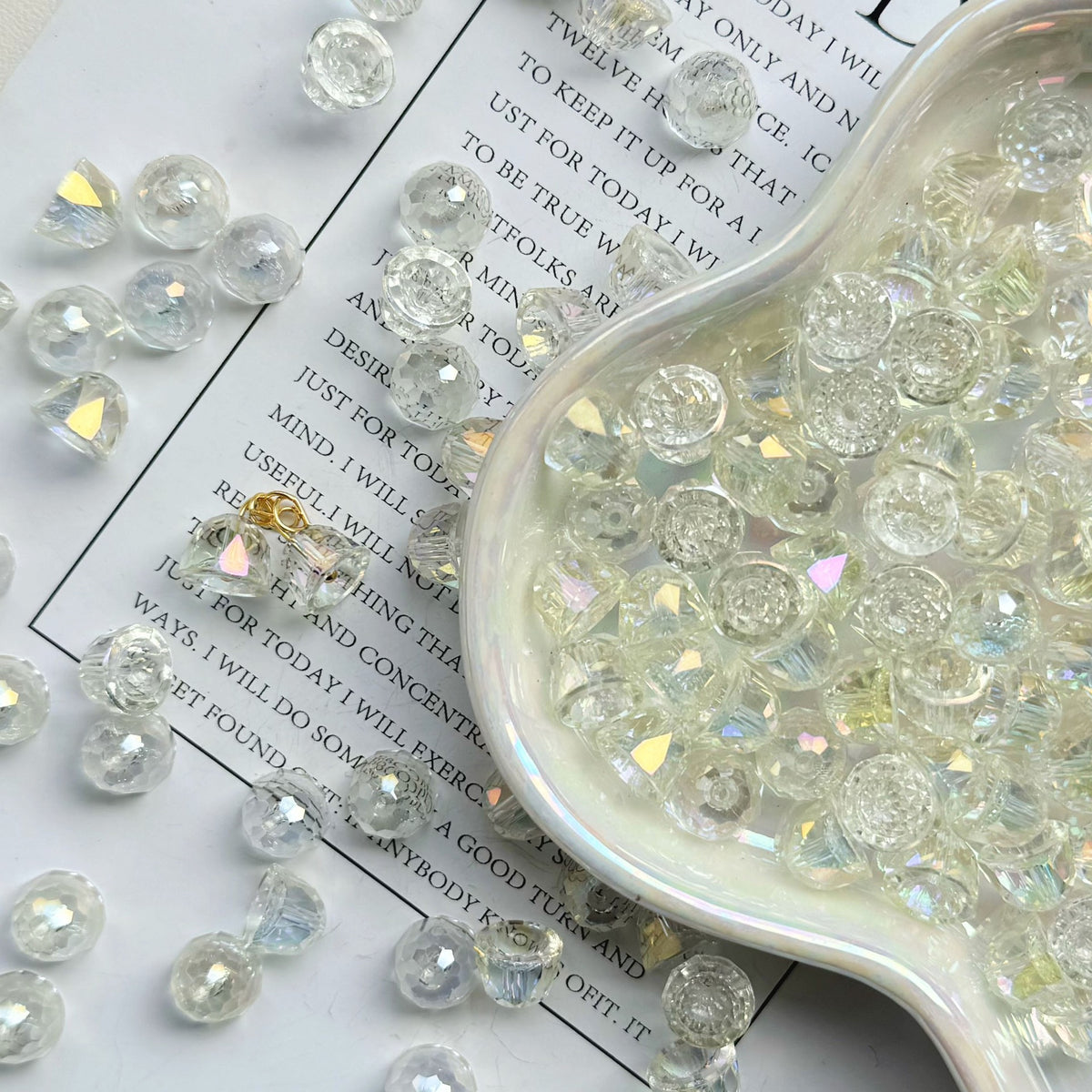 Crystal Beads with Small Bells