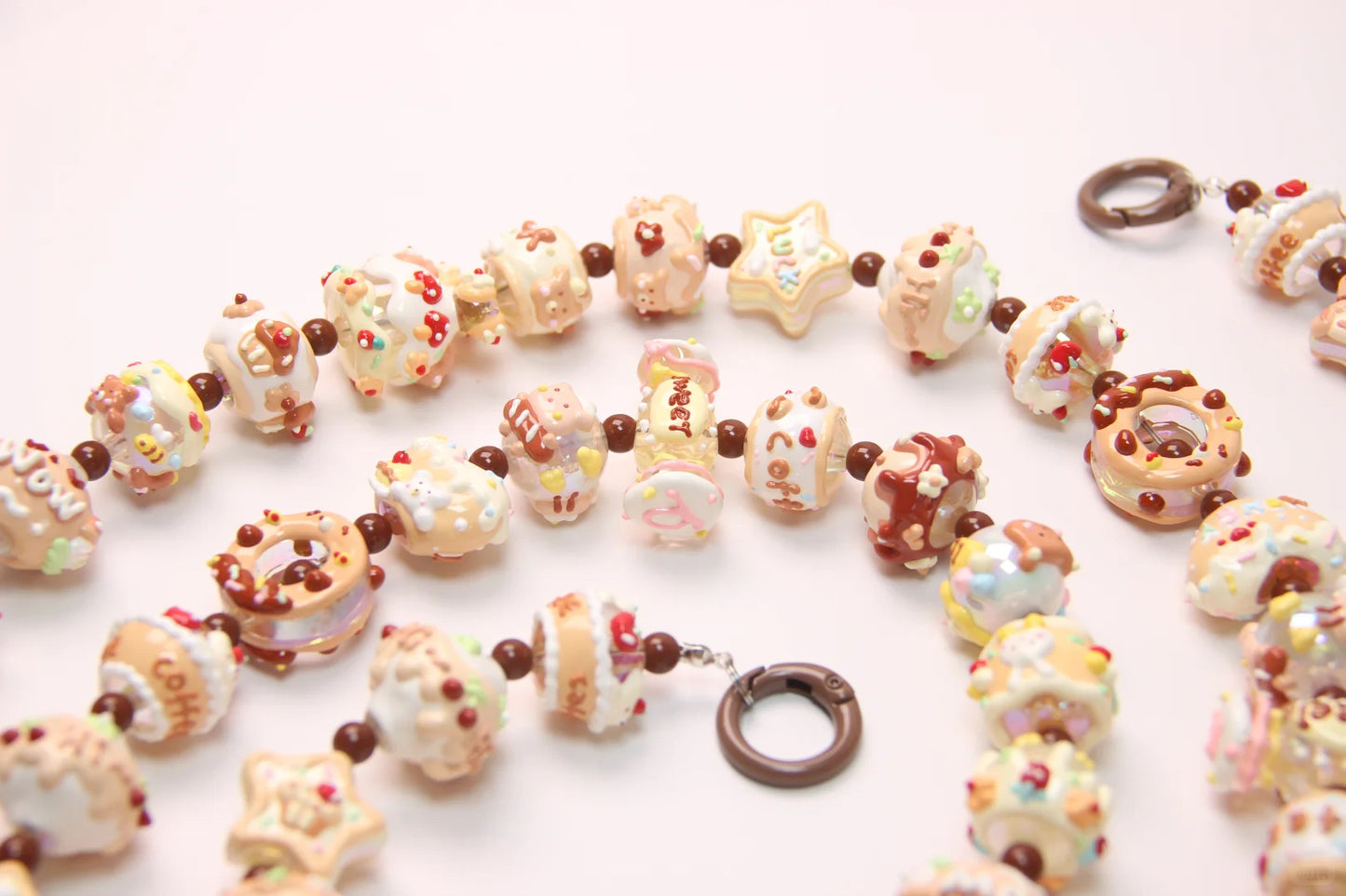 Coffee Color Hand-Painted Beads