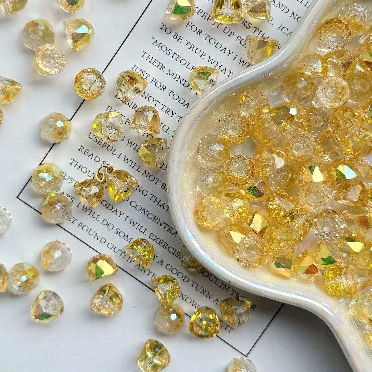 Crystal Beads with Small Bells