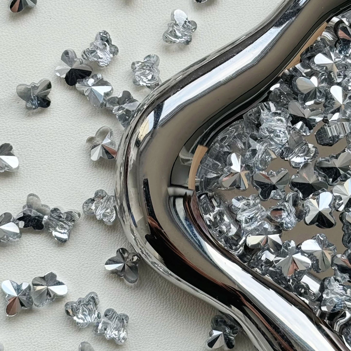 Butterfly Crystal Glass Shiny Beads