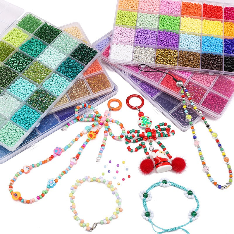 24-Grid 3mm Seed Beads Set
