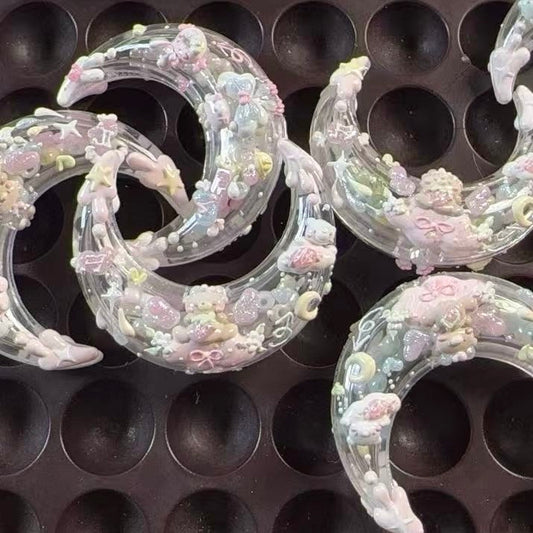 Hand-Painted Moon Beads