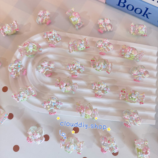 Candy Hot Air Balloon Painted Beads