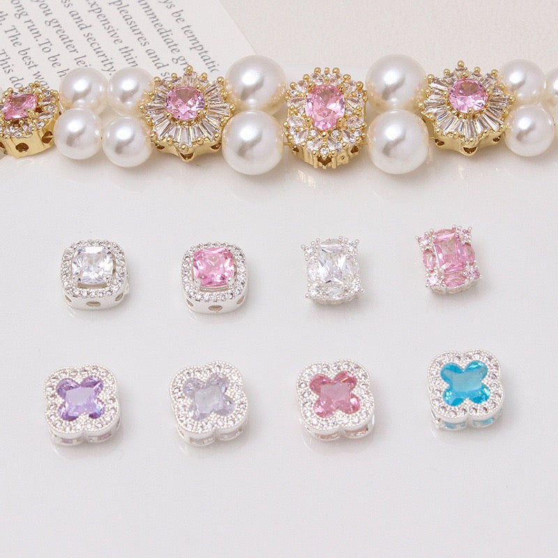 Multi-Pored Diamond-Encrusted Alloy Beads