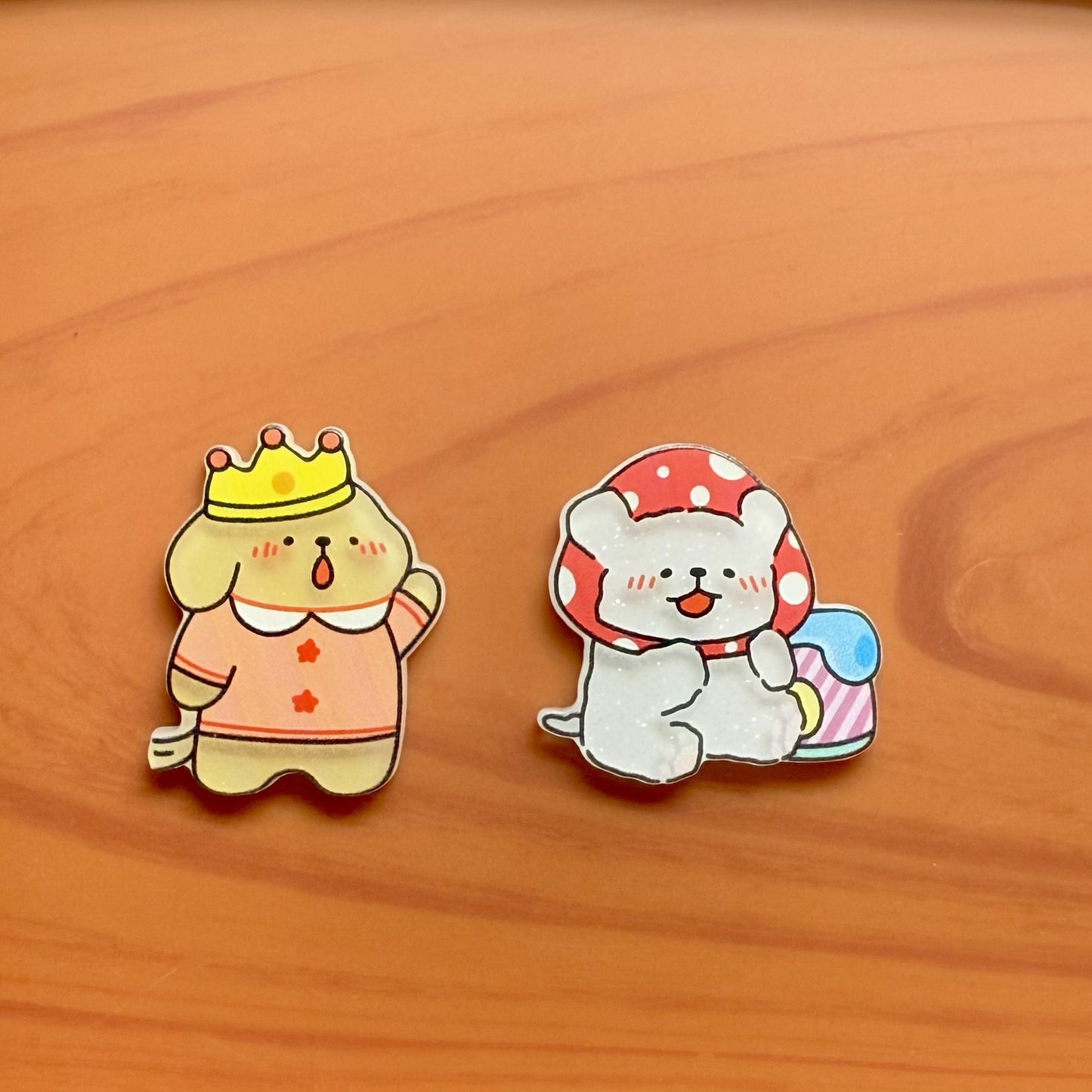 Line-Drawn Puppy Acrylic Patch