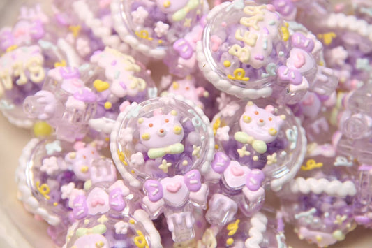 Hand-Painted Lollipop-Shaped Beads