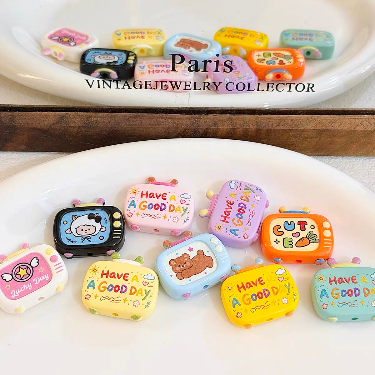 Simulation TV Bead Charm