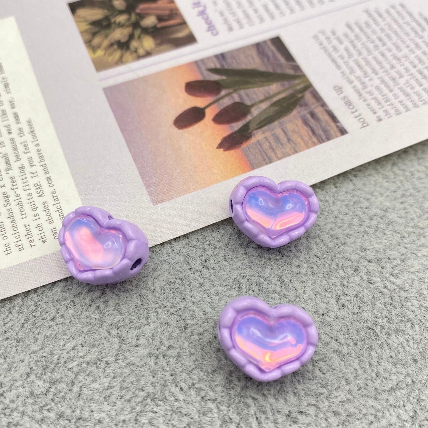 Heart Alloy Four-Way Bead