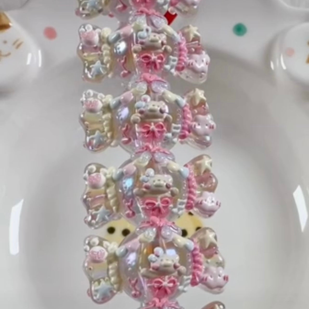 Candy Star Irregular Hand-Painted Beads