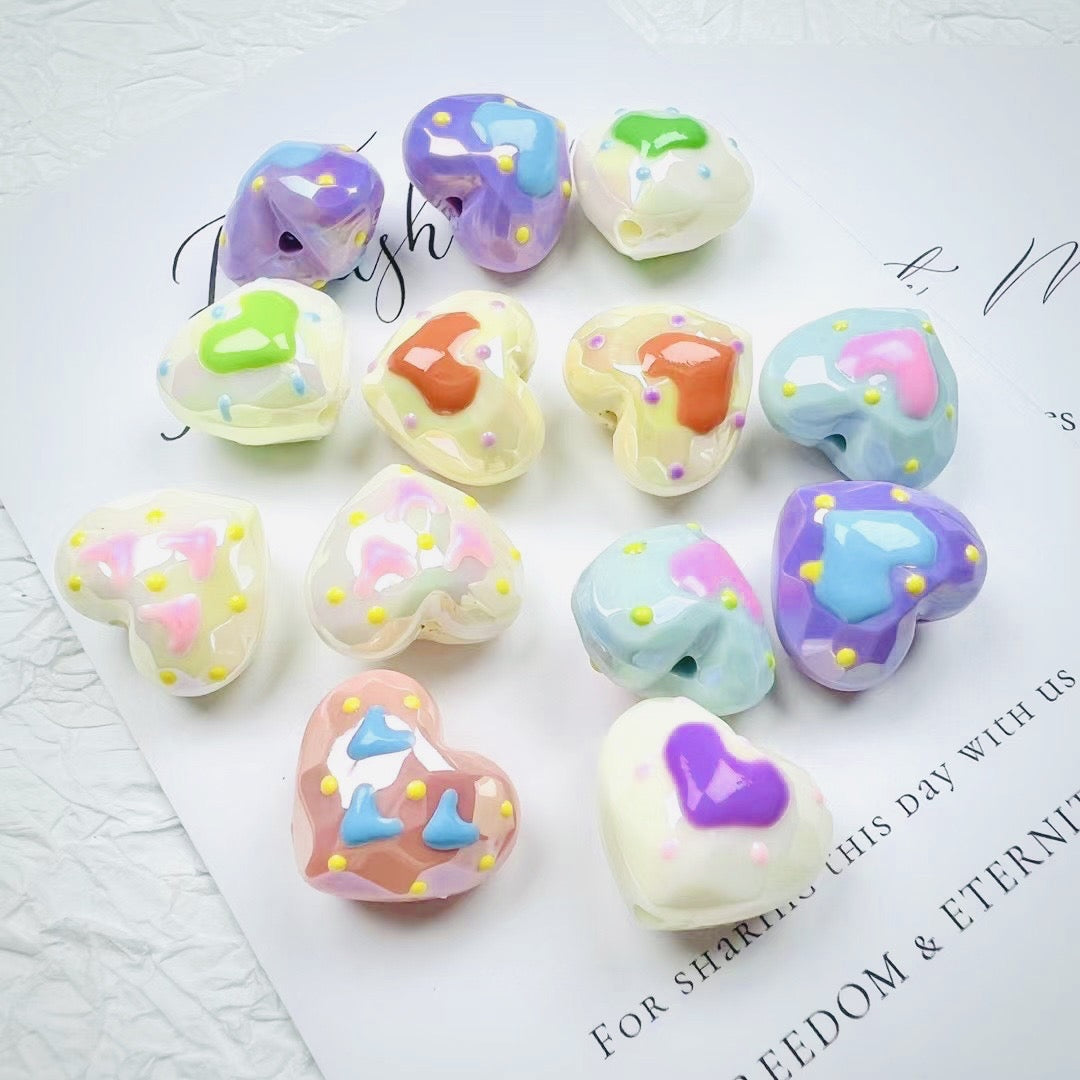 Luminous Love Hand-Painted Beads