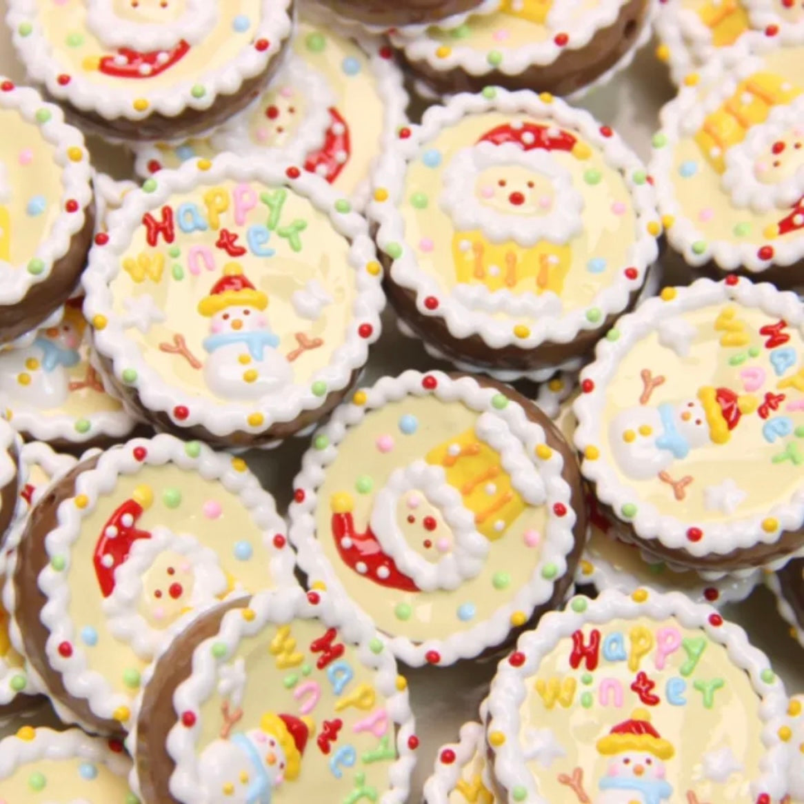 Hand-Painted Beads For Christmas Tree