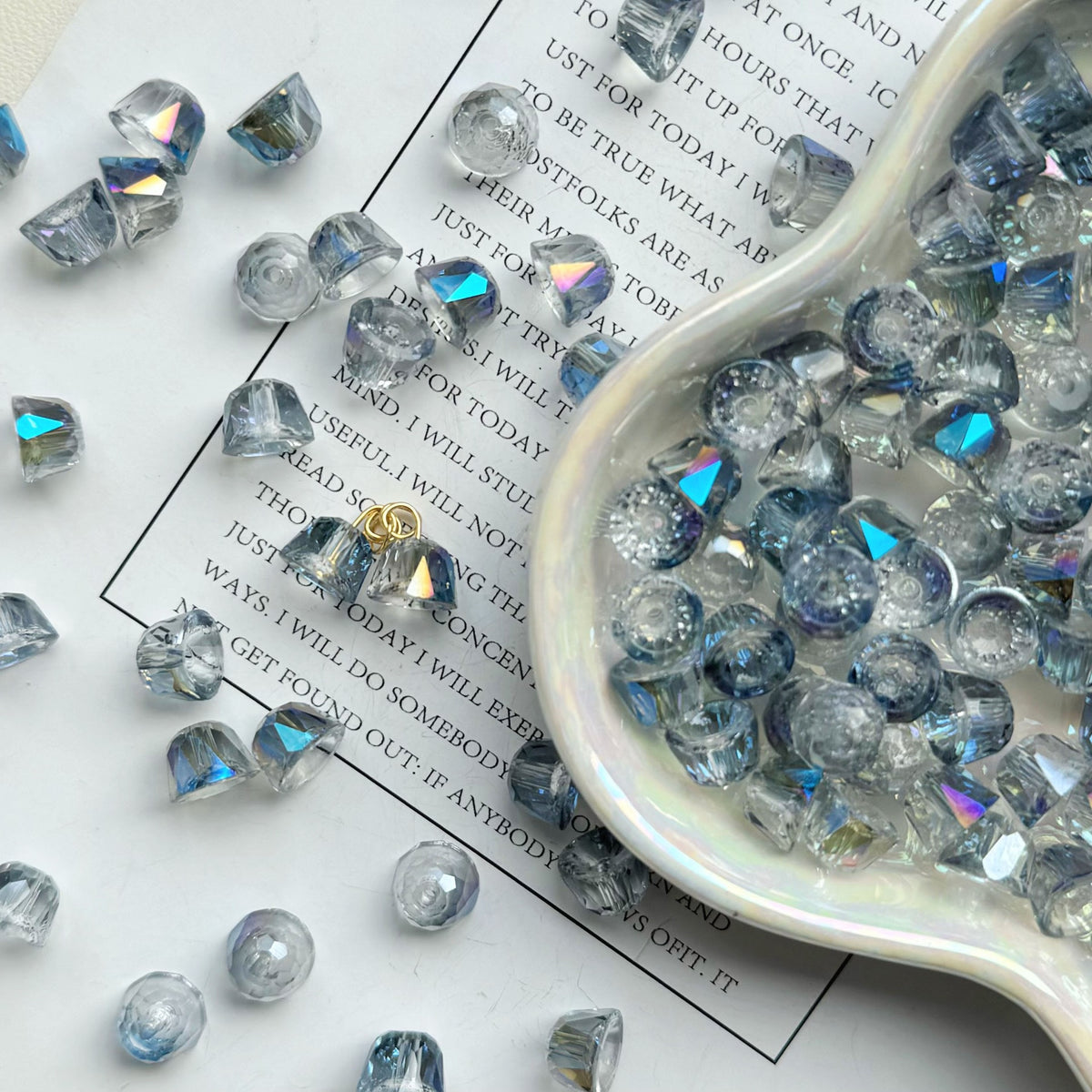 Crystal Beads with Small Bells