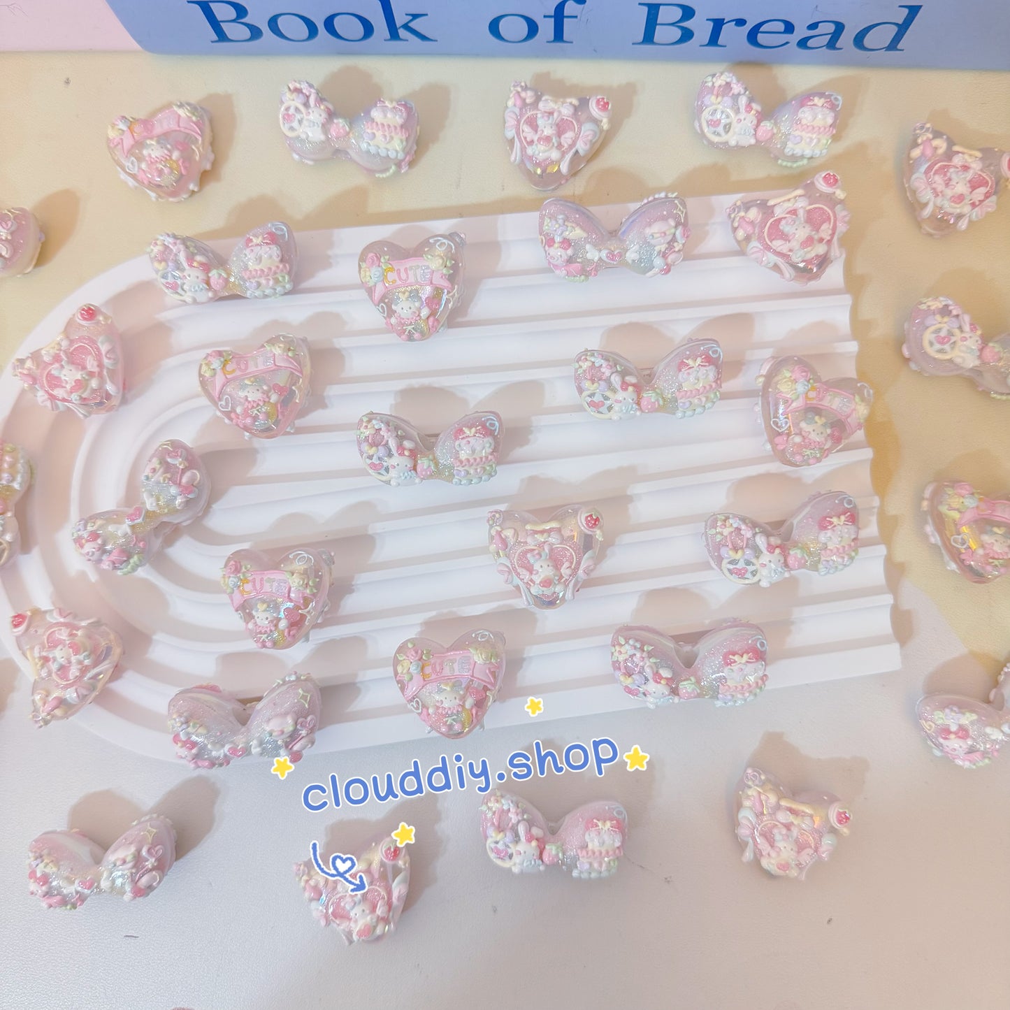 Cute Irregular Macaron Hand-Painted Beads