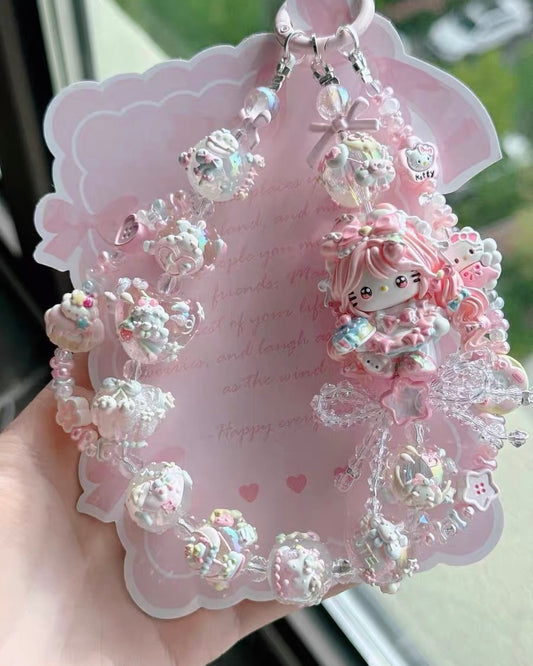 Cute Girl Handmade Keychain