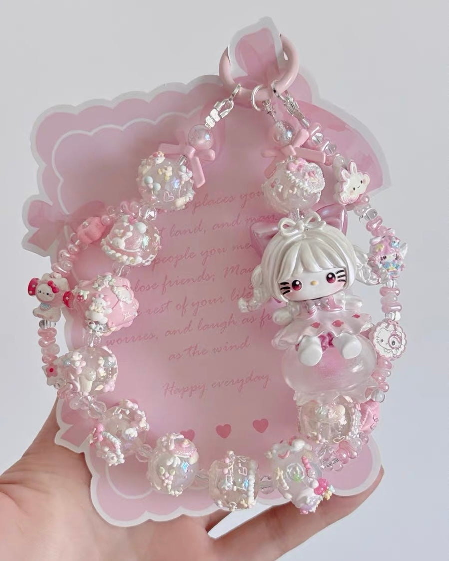 Cute Girl Handmade Keychain