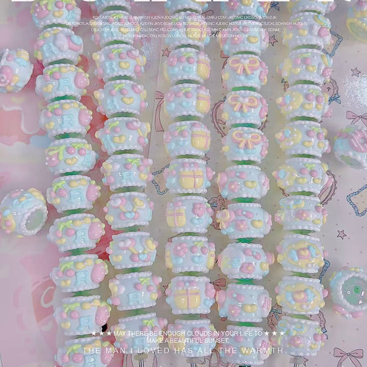 Blue Tone Handpainted Beads