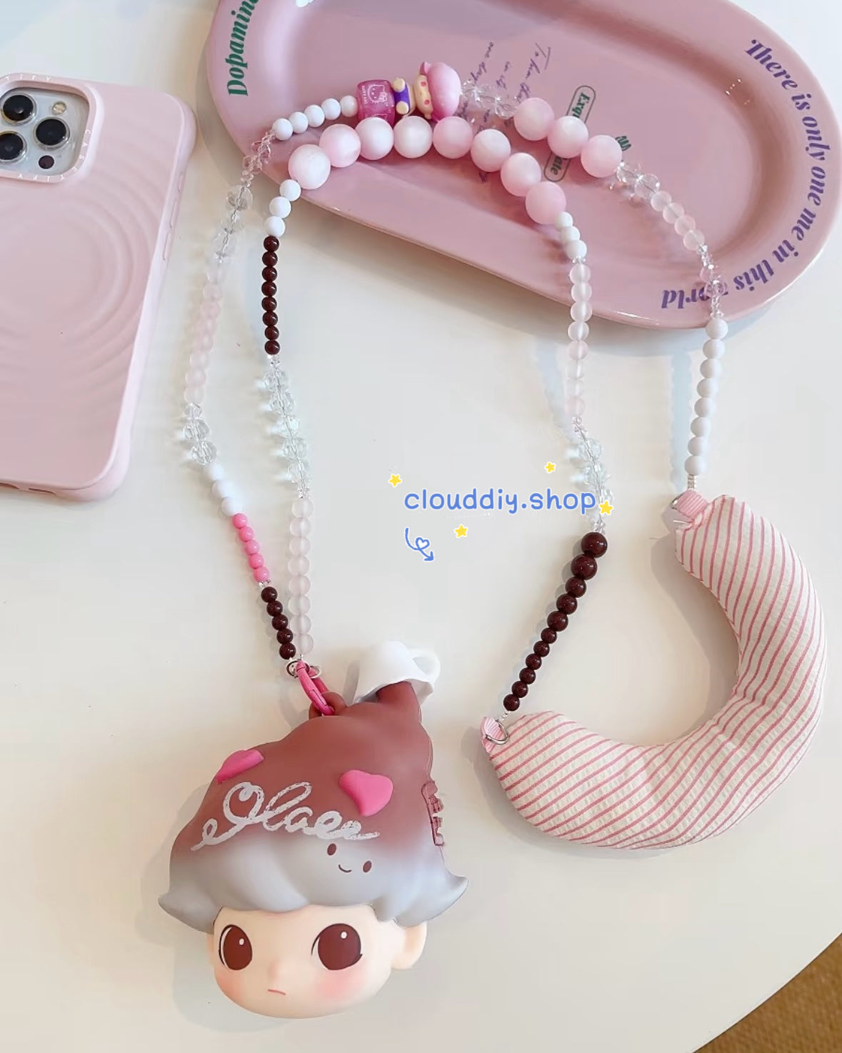 Long‑Style Phone Bag Charm