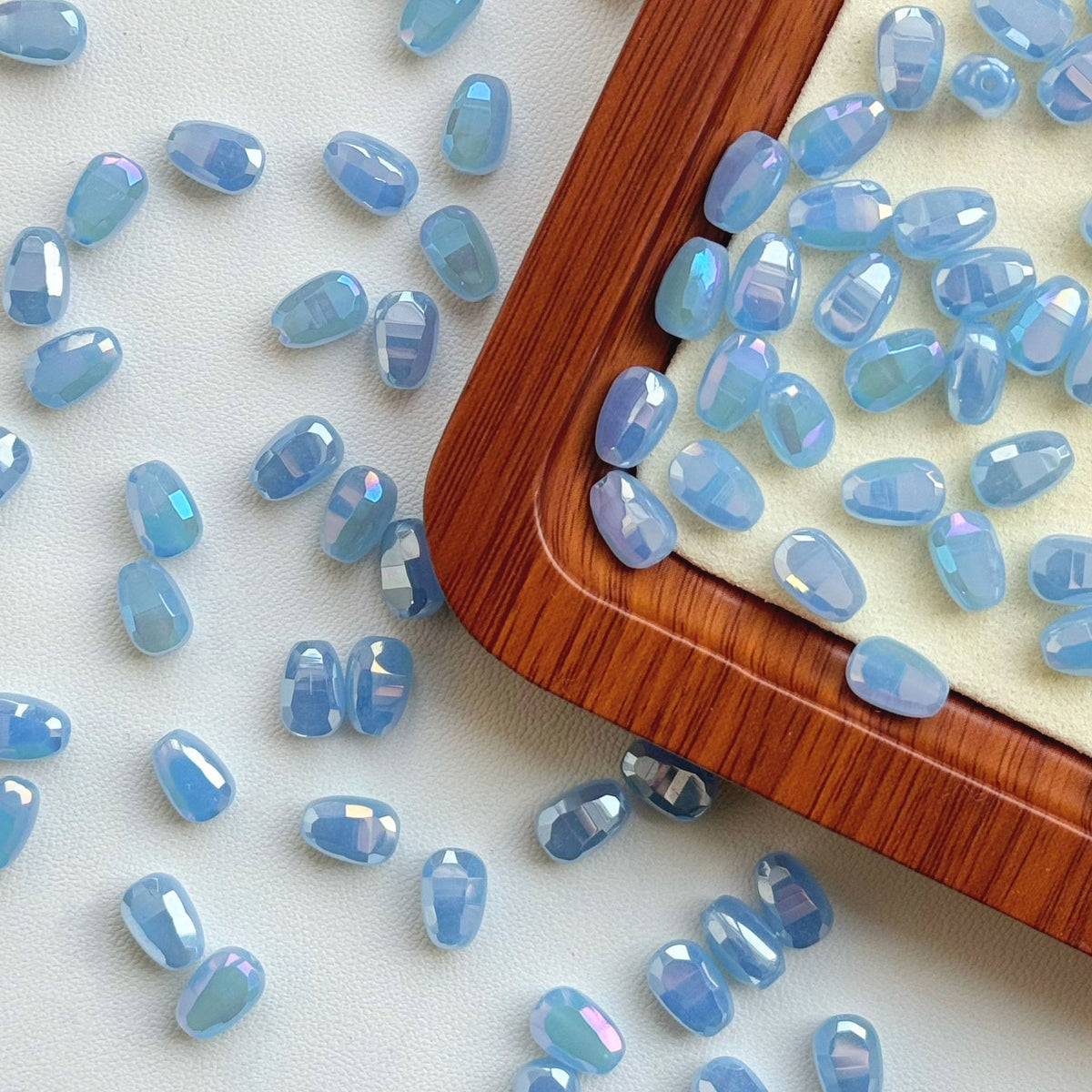 Melon‑seed Shaped Crystal Glass Beads