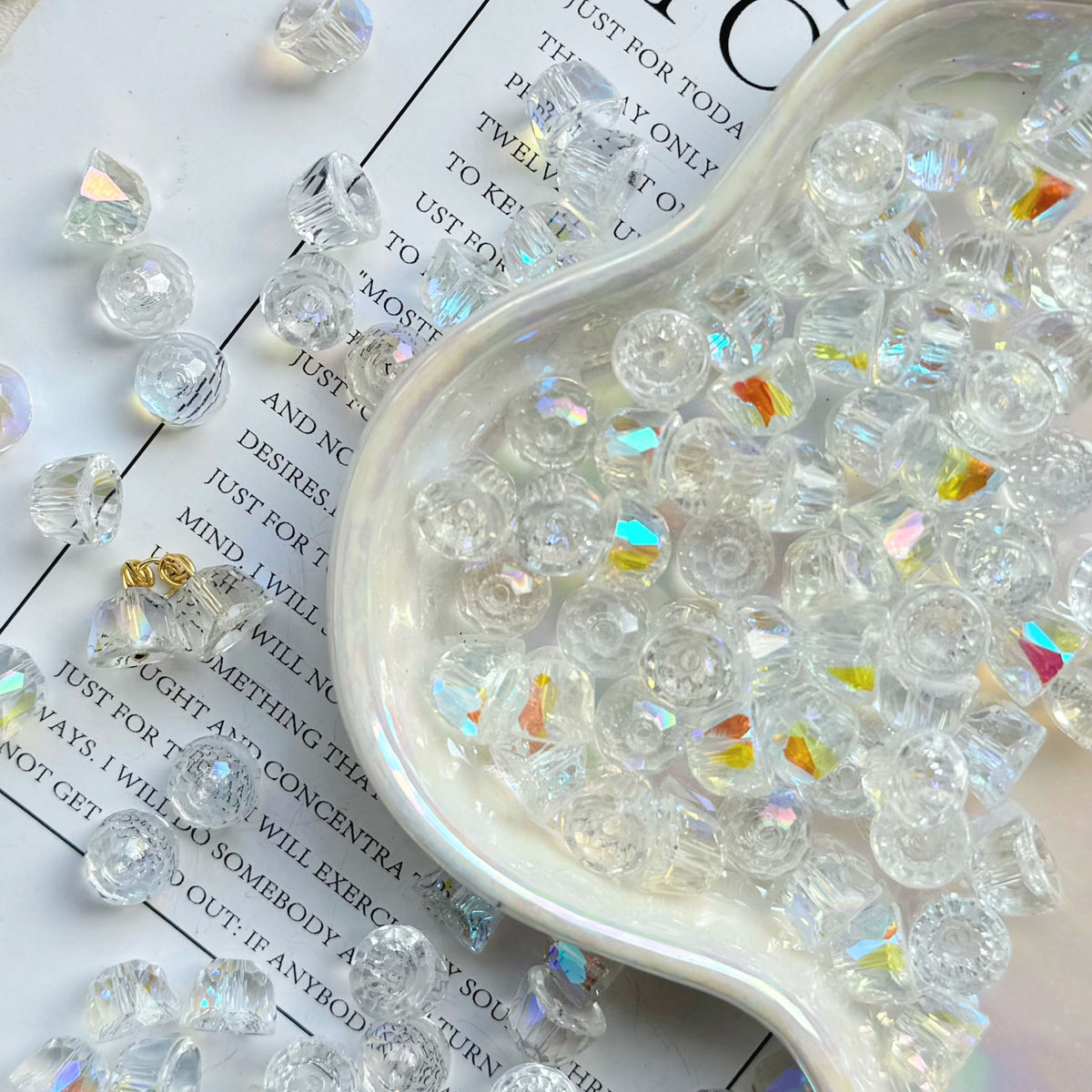 Crystal Beads with Small Bells